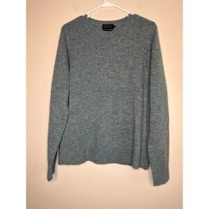 Pendleton Dusty Blue Gray Marbled Washable Wool Minimalist Granola Sweater XL